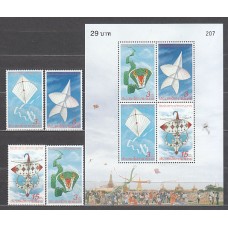 Tailandia - Correo Yvert 2191/4 + Hb 190 ** Mnh  Cometas