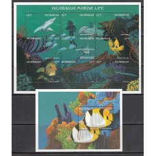 Nicaragua - Correo 1996 Yvert 2214/22 + H 271 ** Mnh