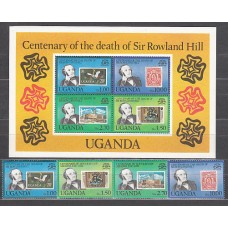 Uganda - Correo Yvert 222/5 + Hb 19 ** Mnh  Filatelia