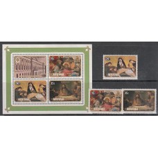 Aitutaki Correo Yvert 224/26 + H.19 ** Mnh Pinturas