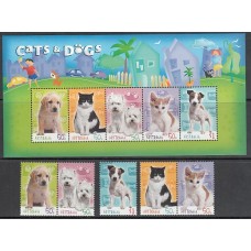 Australia - Correo 2004 Yvert 2258/62+Hb 82 ** Mnh Fauna. Perros. Gatos