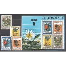 Somalia - Correo Yvert 227/30+Hb 6 ** Mnh  Flores