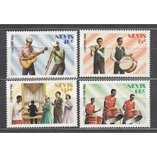 Nevis - Correo Yvert 229/32 ** Mnh Navidad música