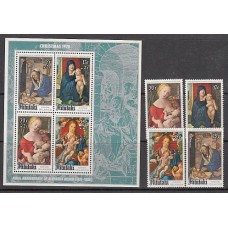 Aitutaki Correo Yvert 230/33 + Hb 24 ** Mnh Navidad