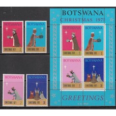 Botswana - Correo Yvert 232/5+H.5 ** Mnh  Navidad