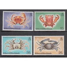 Gilbert y Elice - Correo Yvert 232/5 ** Mnh Fauna. Cangrejos