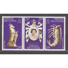Tristan da Cunha - Correo Yvert 233/5 ** Mnh  Isabel II