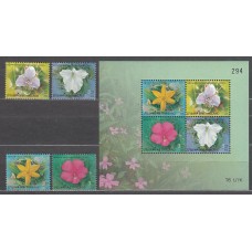 Tailandia - Correo Yvert 2333/6 + Hb 212 ** Mnh  Flores