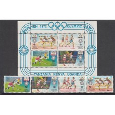 Este Africano - Correo Yvert 235/8+H.2 ** Mnh  Olimpiadas Munich