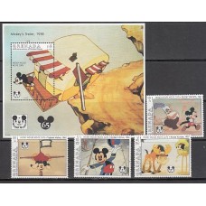 Grenada - Correo 1993 Yvert 2361/4+H.345 ** Mnh Walt Disney