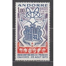 Andorra Francesa Correo 1974 Yvert 239 ** Mnh Escudo