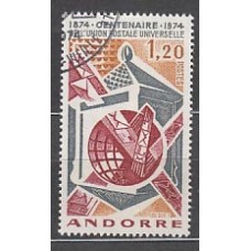 Andorra Francesa Correo 1974 Yvert 242 usado Mnh UPU