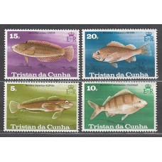 Tristan da Cunha - Correo Yvert 244/7 ** Mnh  Fauna peces