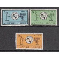 Chipre - Correo 1965 Yvert 245/7 ** Mnh UIT