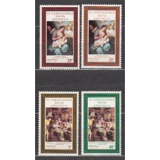 San Cristobal - Correo Yvert 247/50 ** Mnh Navidad pinturas