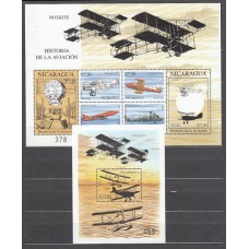 Nicaragua - Correo 2000 Yvert 2481/6 + H 304 ** Mnh