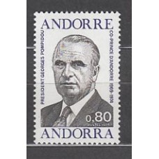 Andorra Francesa Correo 1975 Yvert 249 ** Mnh