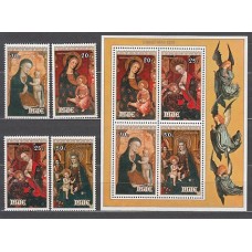 Niue - Correo Yvert 249/52+H 23 ** Mnh Navidad . Pinturas