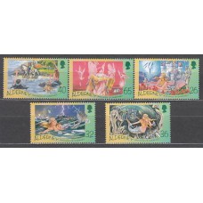 Alderney Correo Yvert 249/53 ** Mnh Christian Andersen