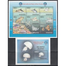 Tanzania - Correo Yvert 2523/31+H 377 ** Mnh   Fauna marina