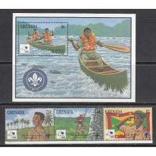 Grenada - Correo 1995 Yvert 2523/5+H.376 ** Mnh Scoutismo