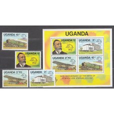 Uganda - Correo Yvert 254/7 + Hb 25 ** Mnh  UPU