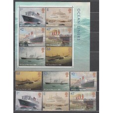 Gran Bretaña - Correo 2004 Yvert 2548/53+H.24 ** Mnh Barcos