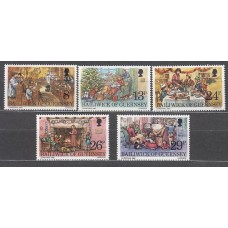 Guernsey - Correo 1982 Yvert 257/61 ** Mnh Navidad