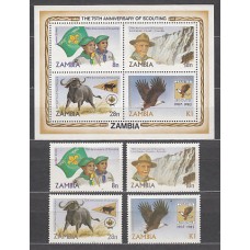 Zambia - Correo Yvert 258/61+H 11 ** Mnh   Scoutismo