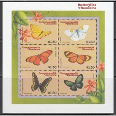 Dominica - Correo 2000 Yvert 2581/6 ** Mnh Fauna mariposas