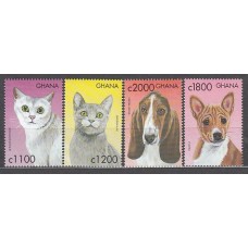 Ghana - Correo 2000 Yvert 2585/8 ** Mnh  Perros y gatos