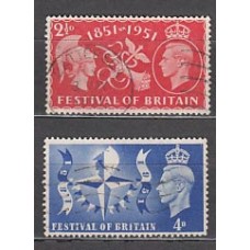 Gran Bretaña - Correo 1951 Yvert 260/1 usado Festival nacional