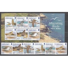 Alderney Correo Yvert 260/5+Hb 16 ** Mnh Fauna aves