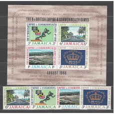 Jamaica - Correo Yvert 261/4 + H 2 ** Mnh Deportes