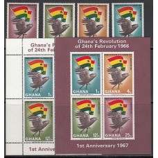 Ghana - Correo 1967 Yvert 262/65+H.24/25 ** Mnh