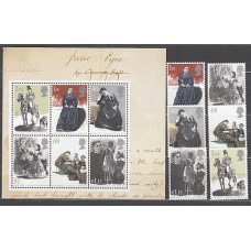 Gran Bretaña - Correo 2005 Yvert 2622/7+H.28 ** Mnh Jane Eyre