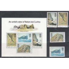 Tristan da Cunha - Correo Yvert 267/70+H 10 ** Mnh  Pinturas