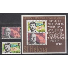 Santa Helena - Correo Yvert 271/2+Hb 2 ** Mnh   Winston Churchill