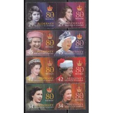 Alderney Correo Yvert 273/80 ** Mnh  Isabel II