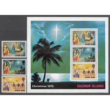 Salomon - Correo Yvert 274/6+H.4 ** Mnh Navidad