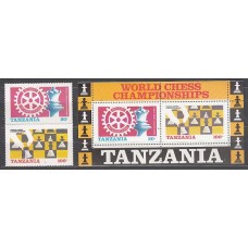 Tanzania - Correo Yvert 275/6+H 44 ** Mnh  Ajedrez