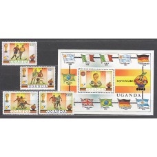 Uganda - Correo Yvert 275/8 + Hb 30 ** Mnh  Deportes fútbol