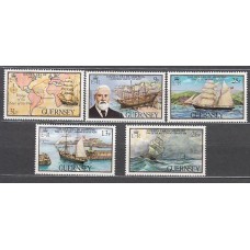 Guernsey - Correo 1983 Yvert 276/80 ** Mnh Barcos