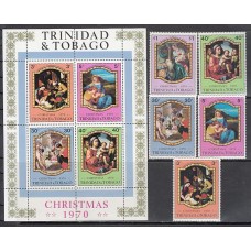 Trinidad y Tobago - Correo Yvert 278/82+H,1 ** Mnh  Navidad pinturas