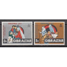 Gibraltar - Correo 1971 Yvert 279/80 ** Mnh Navidad