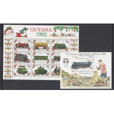 Guayana Britanica - Correo Yvert 2795/803+H.110 ** Mnh Trenes