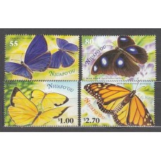 Tonga - Niuafo ou Correo Yvert 281/84 ** Mnh Fauna. Mariposas