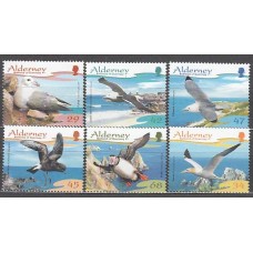 Alderney Correo Yvert 281/6 ** Mnh Fauna aves