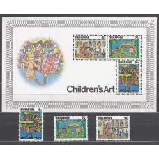 Singapur - Correo Yvert 284/6+Hb 9 ** Mnh  Dibujos infantiles