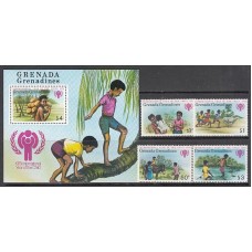 Grenada-Grenadines - Correo Yvert 285/8+H.42 ** Mnh Año del niño